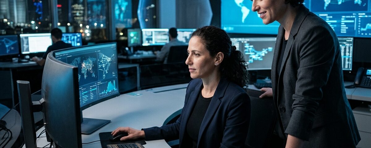שתי מומחיות אבטחת סייבר במרכז טכנולוגי מתקדם – נשים בהנהלת תעשיית הסייבר הישראלית